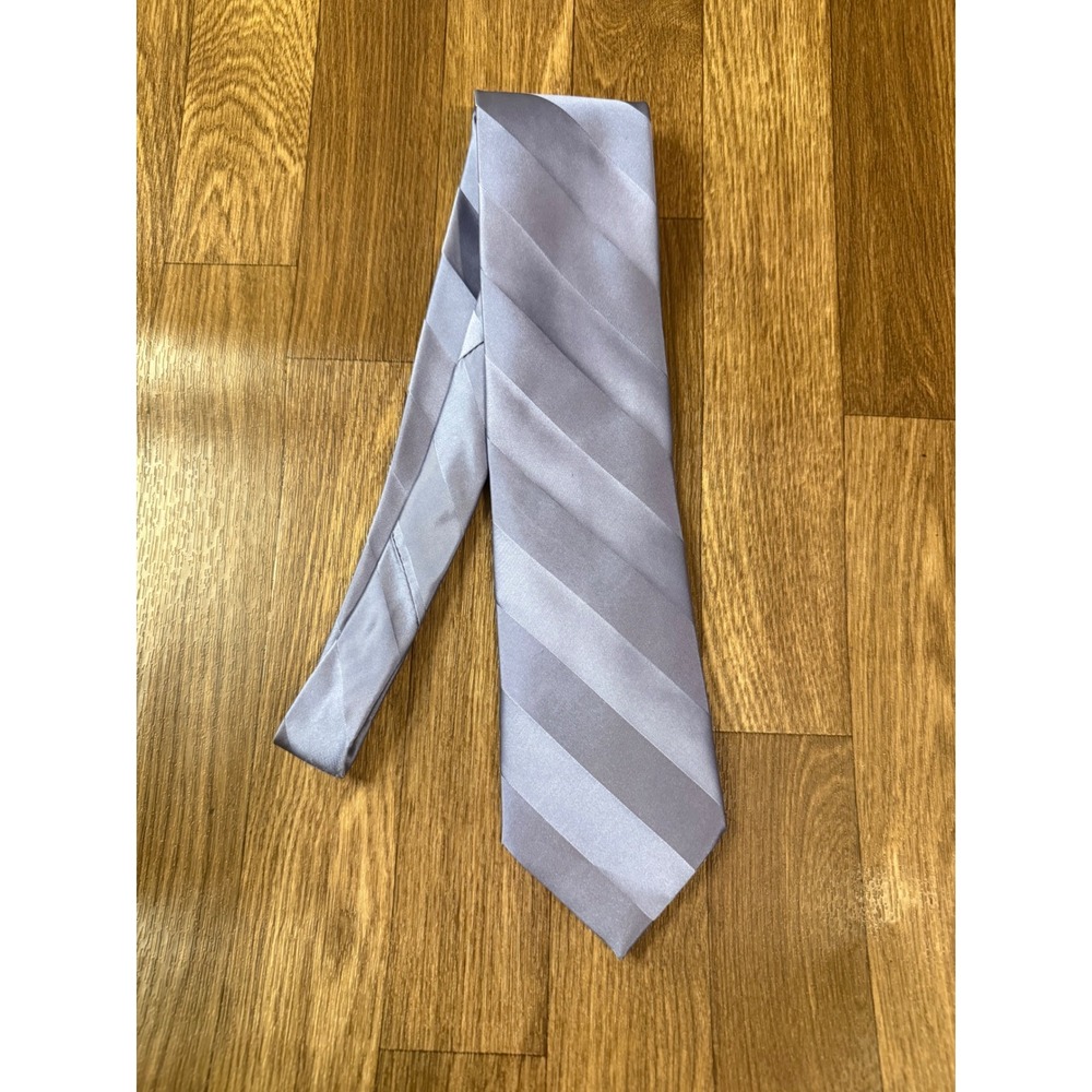 City of London Mens Lavender Purple Diagonal Stripe 100% Silk Tie NWT 95934600
